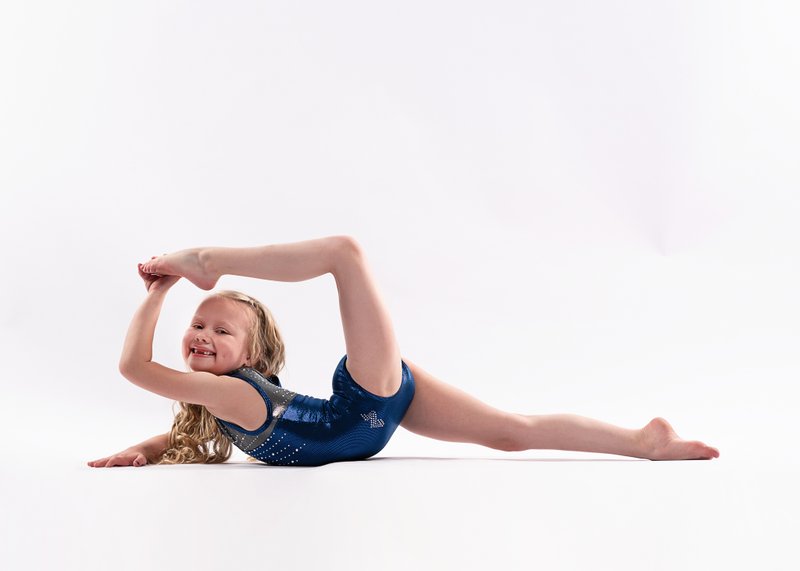 Gymnast in ground pose, variation 51