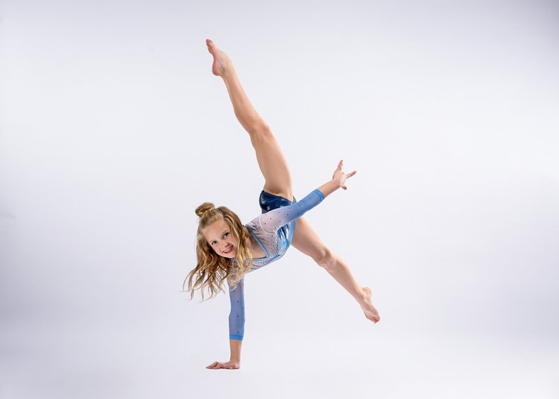 Gymnast in handstand pose, variation 4