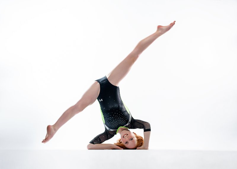 Gymnast in handstand pose, variation 6