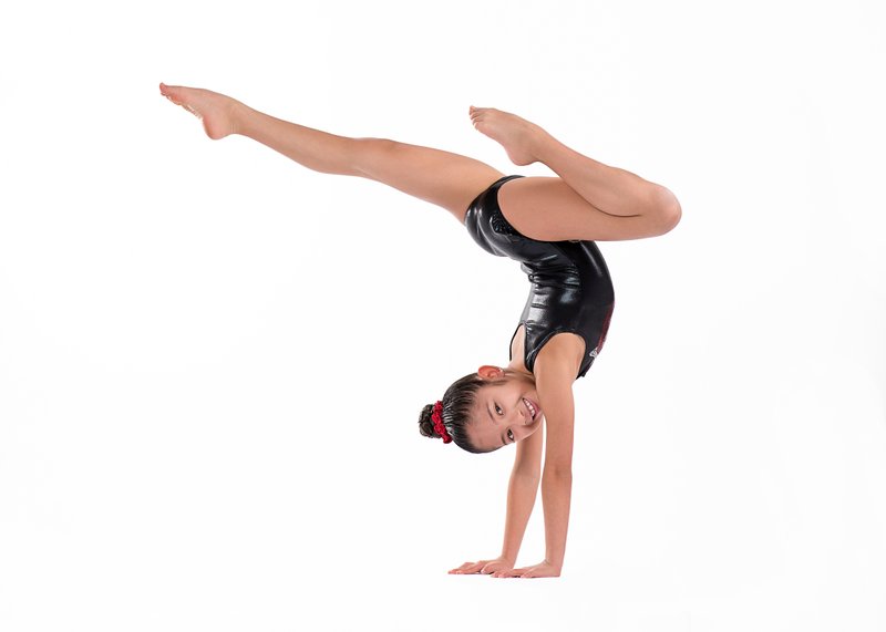 Gymnast in handstand pose, variation 9