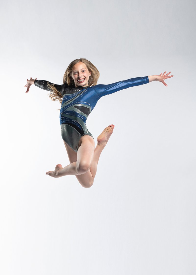 Gymnast in jumping pose, variation 10