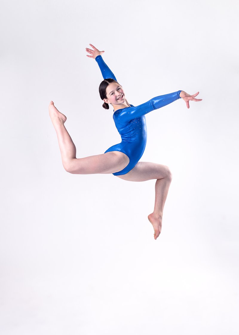 Gymnast in jumping pose, variation 25