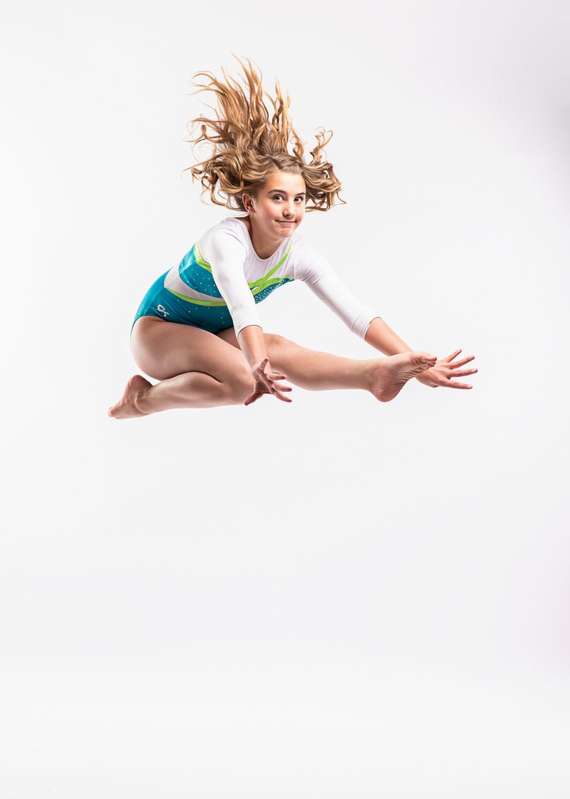 Gymnast in jumping pose, variation 32