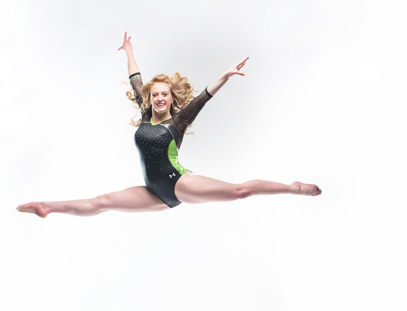 Gymnast in jumping pose, variation 6