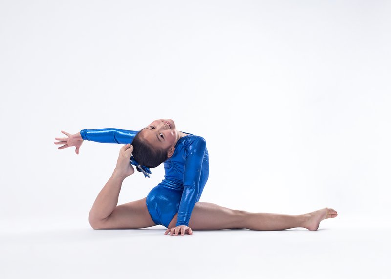 Gymnast in splits pose, variation 11