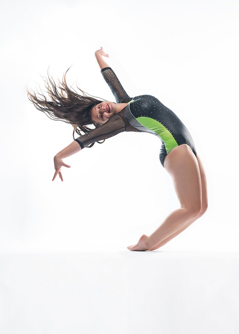 Gymnast in standing pose, variation 14