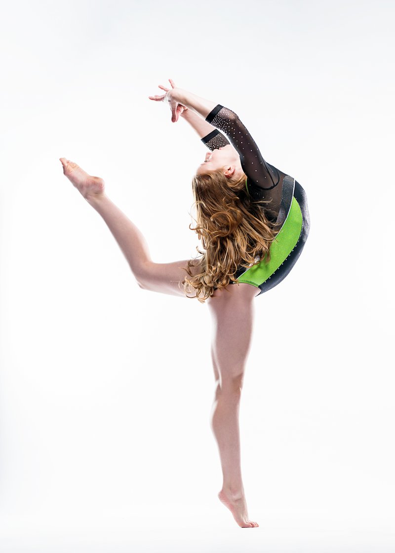 Gymnast in standing pose, variation 15