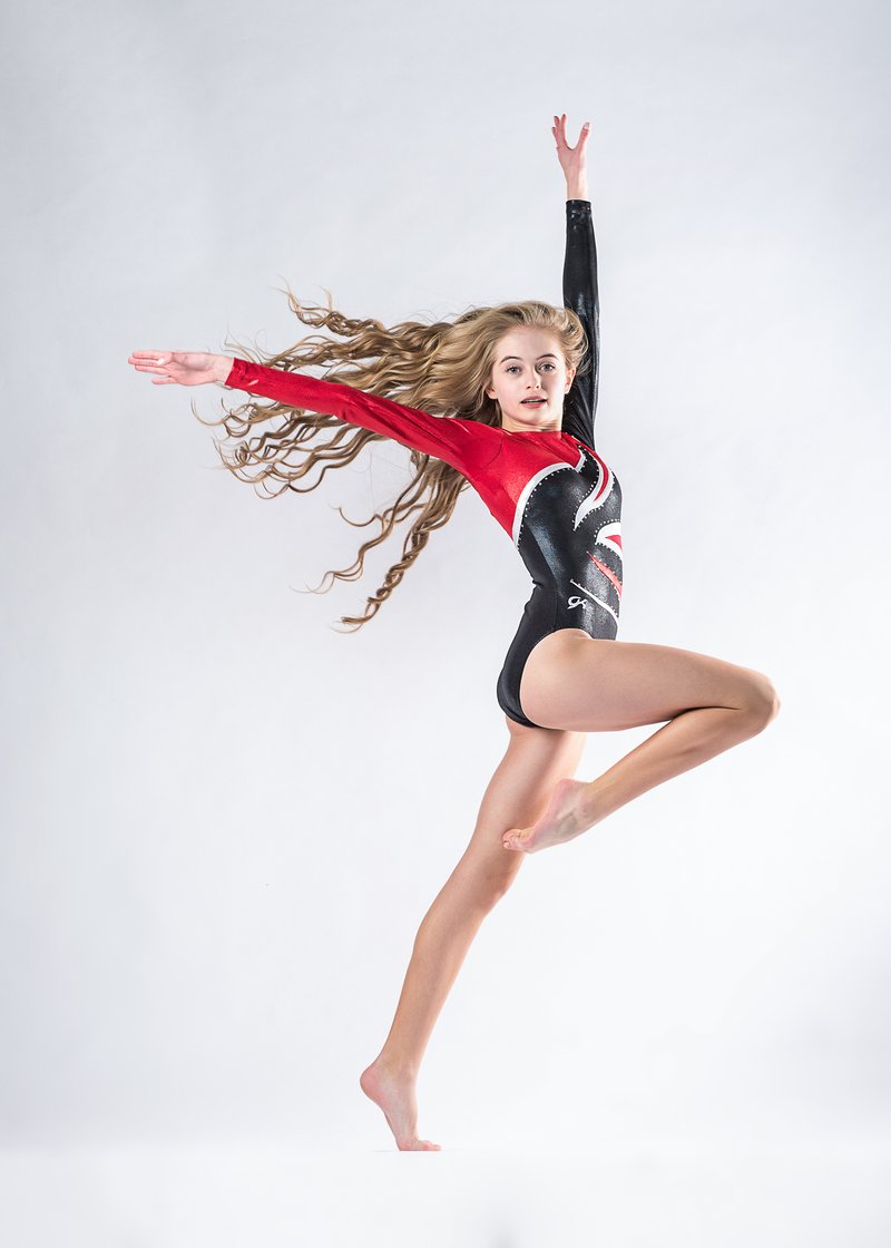 Gymnast in standing pose, variation 17