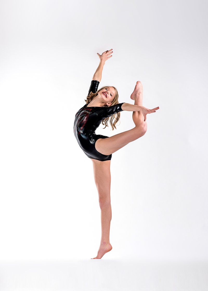 Gymnast in standing pose, variation 22
