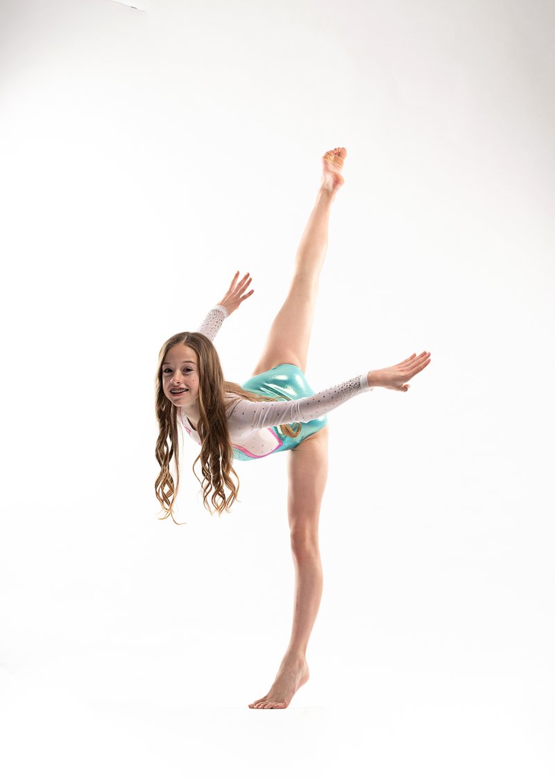 Gymnast in standing pose, variation 30